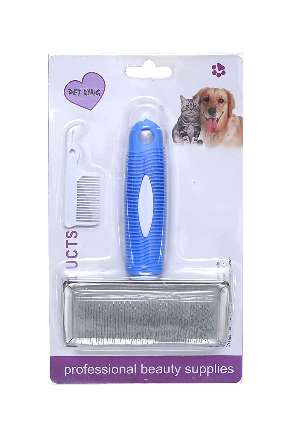 فرشة معدن petking وسط + مشط